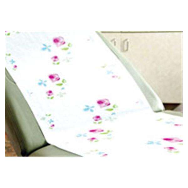 Table Paper Exam Rose Garden Crepe 18 in x 125 in Rose Garden 12/Case